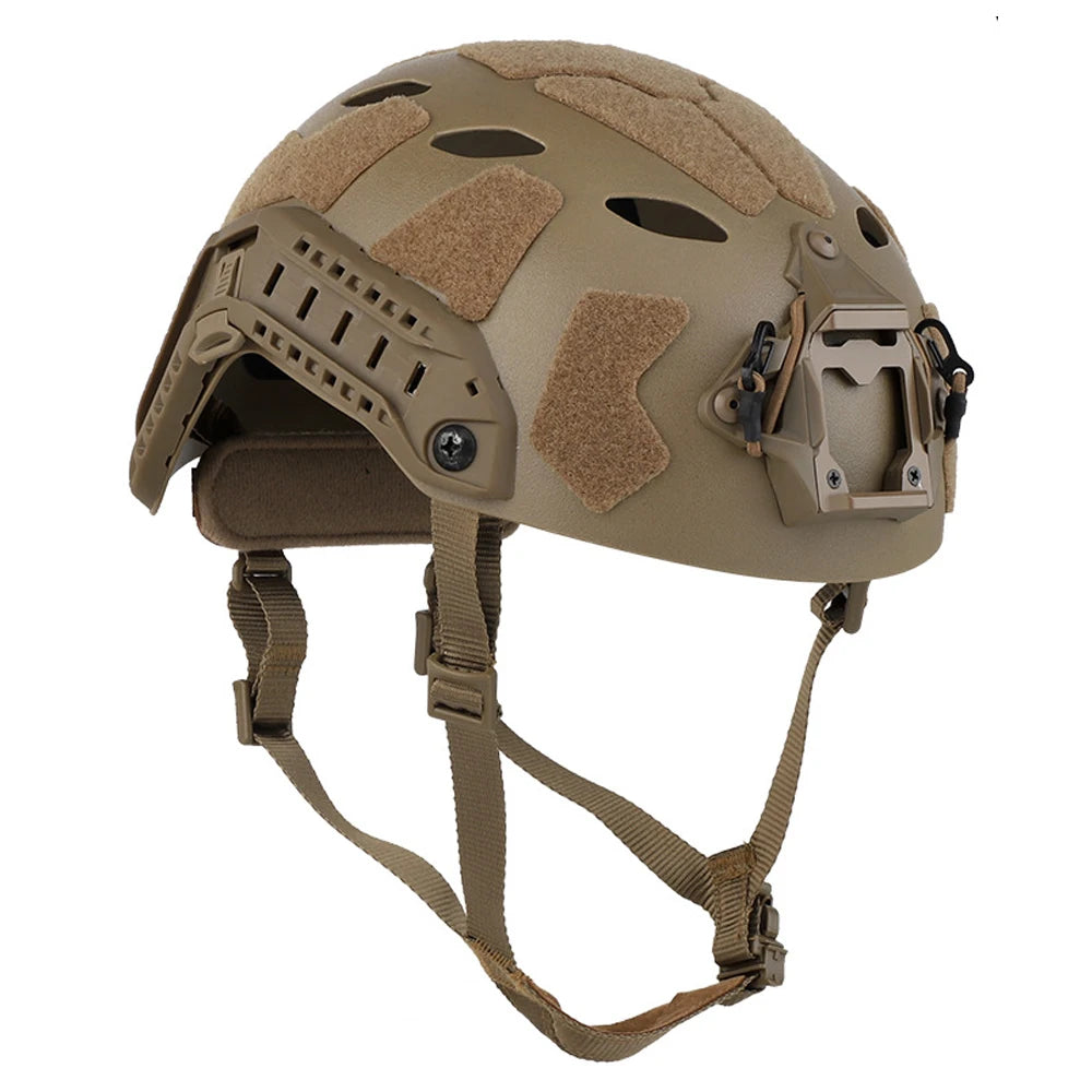 Casque Tactique Fast SF High Cut Version Sablée - Rails Pour Accessoires, Réglage Rotatif, Pour Airsoft/militaire